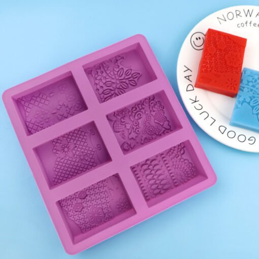 Vedini 6 Cavity different pattern silicone cake molds handmade soap molds aromatherapy mold rice cake mold JKB 1033