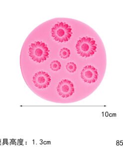 Vedini 9 Cavity Flower Fondant silicone mold chocolate flower decoration cake mold JKB 5073