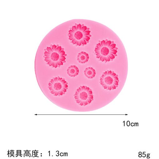 Vedini 9 Cavity Flower Fondant silicone mold chocolate flower decoration cake mold JKB 5073
