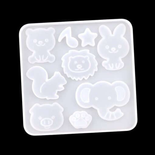 Vedini 9 cavity Resin cartoon animal crystal glue mold DIY jewelry high mirror resin crafts silicone mold JKB 1047 - Image 2