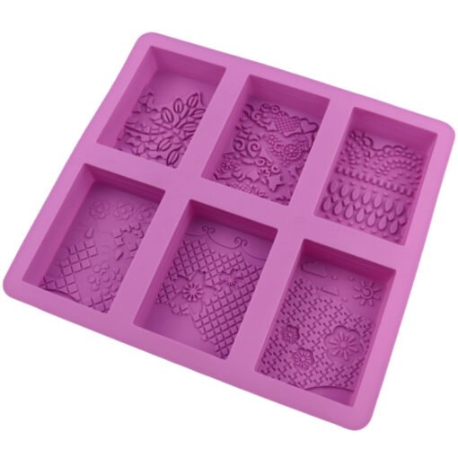 Vedini 6 Cavity different pattern silicone cake molds handmade soap molds aromatherapy mold rice cake mold JKB 1033 - Image 2