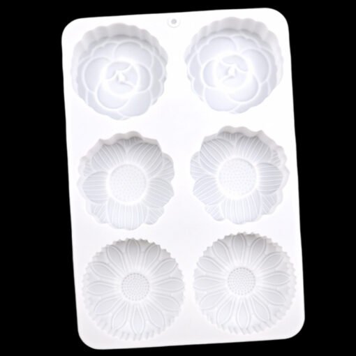 Vedini 6 Cavity different flowers sunflower silicone cake mold JKB 1031 - Image 2