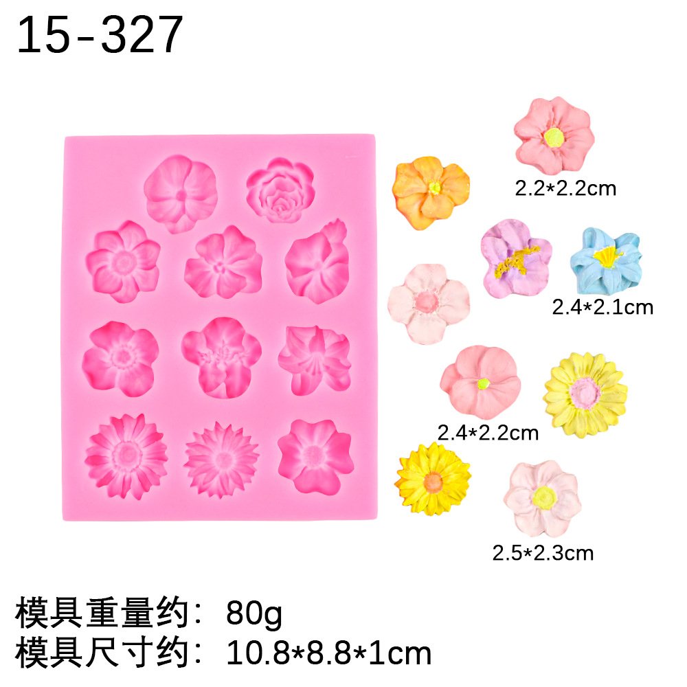 Vedini 11 Cavity flower fondant silicone molds cake decoration clay mold JKB 1052