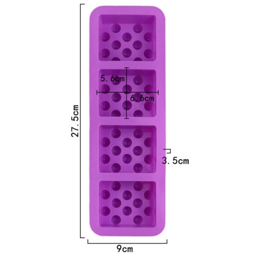 Vedini 4 square massage brush silicone soap mold oval massage soap mold JKB 1032 - Image 3