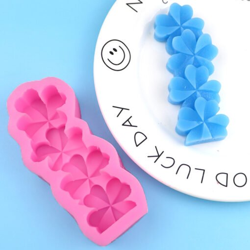 Vedini 4 Cavity four-leaf clover DIY home baking handmade cake decoration mold creative aromatherapy candle mold JKB 1053