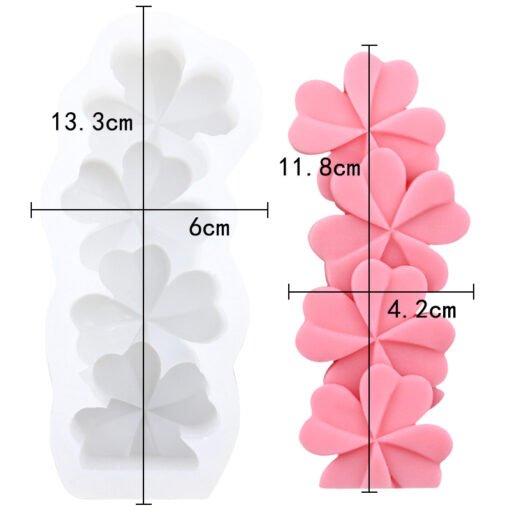 Vedini 4 Cavity four-leaf clover DIY home baking handmade cake decoration mold creative aromatherapy candle mold JKB 1053 - Image 6
