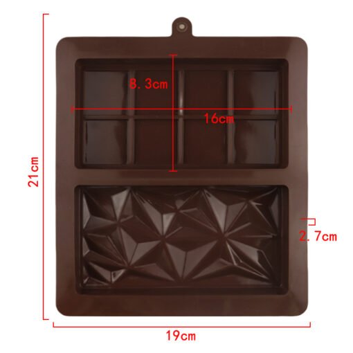 Vedini cross-border hot selling lattice diamond chocolate mold household food grade silicone baking tools cake JKB 1057 - Image 5