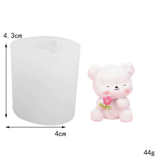 Vedini Cute bear Teddy candle cake decoration cute cartoon bear birthday candle Mold JKB 5074