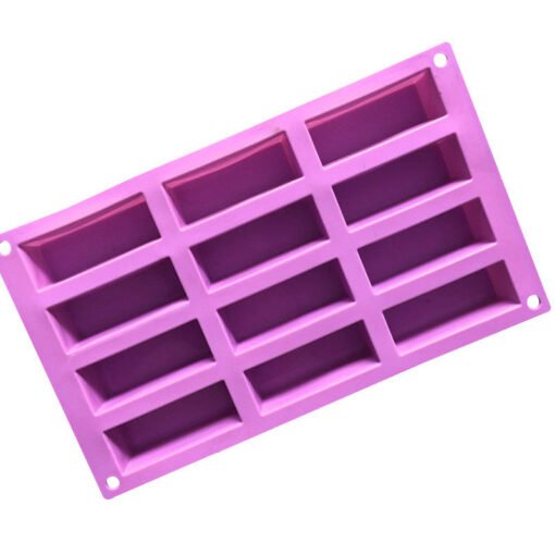 Vedini 12 Cavity small rectangular soap silicone soap mold cold soap mold food grade soft easy demoulding DIY JKB 1036 - Image 2