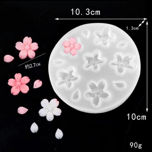 Vedini 11 Cavity Cherry Blossom Petals Water Drop Flower Shape Cake Mold DIY Fondant Baking Decoration Tool Chocolate Silicone Mold JKB 1064 - Image 5