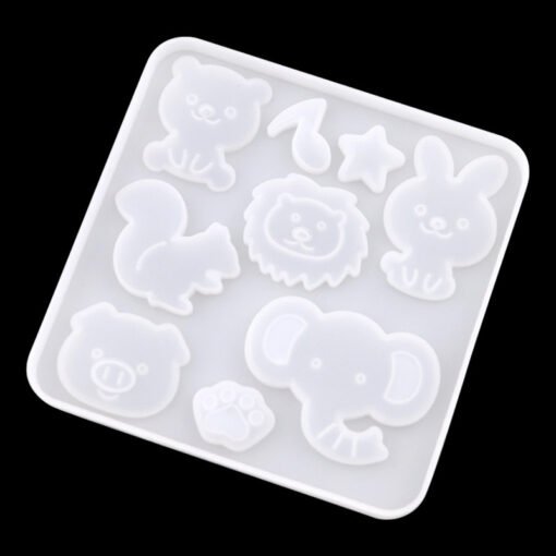 Vedini 9 cavity Resin cartoon animal crystal glue mold DIY jewelry high mirror resin crafts silicone mold JKB 1047 - Image 3