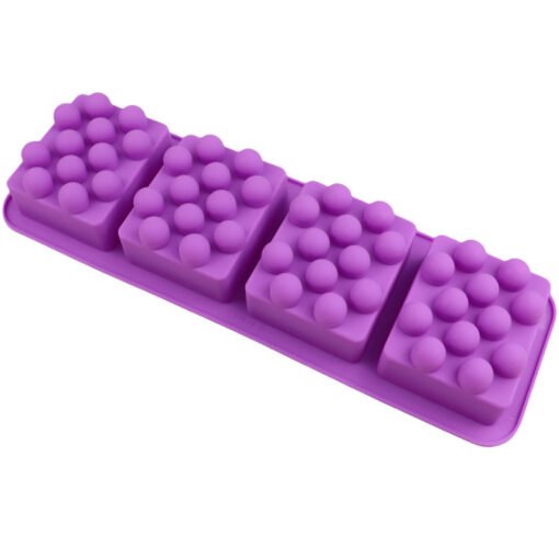 Vedini 4 square massage brush silicone soap mold oval massage soap mold JKB 1032 - Image 2