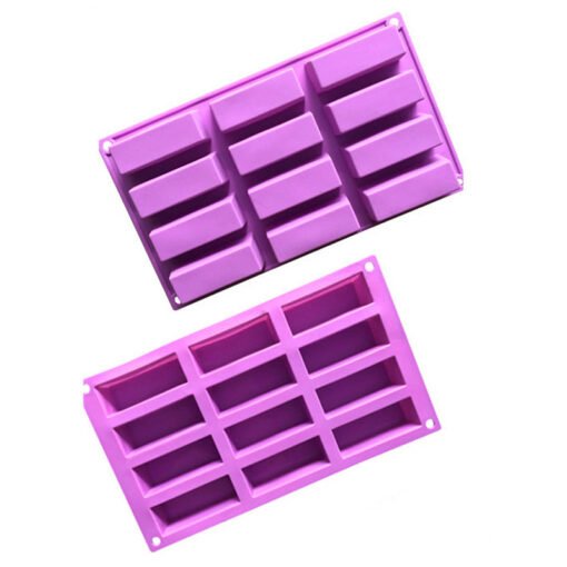Vedini 12 Cavity small rectangular soap silicone soap mold cold soap mold food grade soft easy demoulding DIY JKB 1036