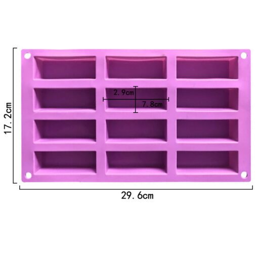 Vedini 12 Cavity small rectangular soap silicone soap mold cold soap mold food grade soft easy demoulding DIY JKB 1036 - Image 3