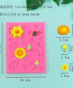 Alternative view of Vedini 22 Cavity flowers silicone chocolate mold fondant cake decoration mold drip glue mold JKB 1049