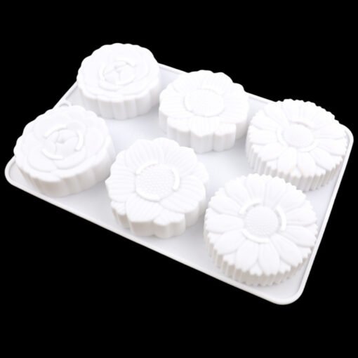 Vedini 6 Cavity different flowers sunflower silicone cake mold JKB 1031 - Image 5