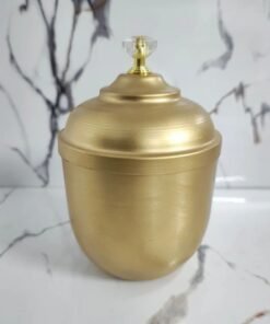 candle jar brass finished