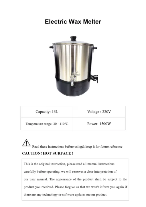 Stainless steel Melter 16 Ltr ART049 - Image 4