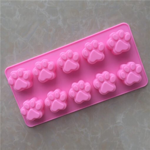 Vedini 10 Cavity Puppy Paw silicone chocolate mold JKB 5121 - Image 3
