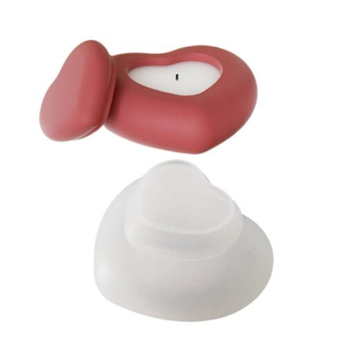 Vedini Heart Shaped Sturdy Silicone Mold Set Decoration for Crystal Epoxy Resin Storage Box and Candle Holder JKB 5050 - Image 3