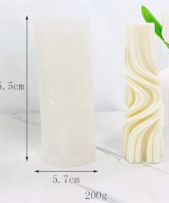 Vedini 3D Wave Pillar Soap Resin Mold Strip Chocolate Making Set Desk Plaster Decor Gift JKB 5016A  50-16B - Large