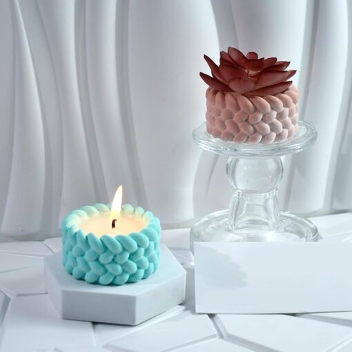 Vedini Twine Rope Shape Candle Holder Resin Mold | Silicone Deep Casting Jar Mold for Epoxy Resin, Concrete, Plaster | DIY Trinket Container, Candle Vessel, Home Décor Mold jkb 5112 - Image 4