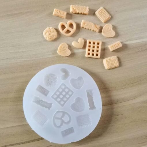 Vedini Biscuit Mix shape Fondant Mold Chocolate Chip Cookie Cheese Mold Baking Tool Fondant Liquid Silicone Mold jkb 4978A - Image 4