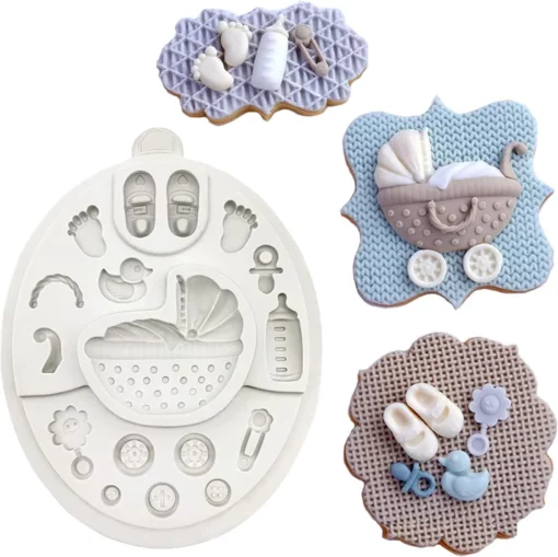 Vedini Baby Pram Candle Silicone Mold CFM 222