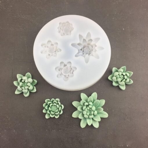 4 cavity Lotus Shape Chocolate Fondant Mold