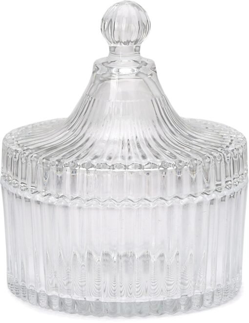 Vedini 100ml Diamond-Cut Glass Candle Jar with Lid – Clear Candy Jar for DIY Wax Candle Making, Gifting, and Home Decor (Pack of 1/6/96) - Image 3