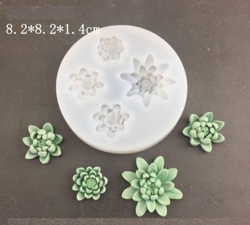Vedini 4 cavity Lotus Shape Chocolate Fondant Mold I 3D Different Size Flower Silicone Cupcake Mould I for DIY Handmade Sugarcraft Cake Décor Candy Cookies Muffin Soap Resin Candle Making JKB 5102B - Image 6