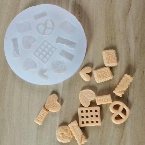 Vedini Biscuit Mix shape Fondant Mold Chocolate Chip Cookie Cheese Mold Baking Tool Fondant Liquid Silicone Mold jkb 4978A - Image 2