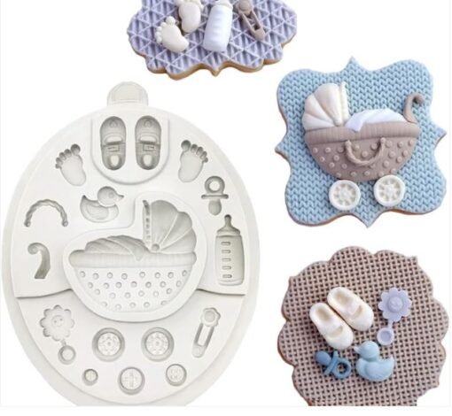 Vedini Baby Pram Candle Silicone Mold CFM 222 - Image 2