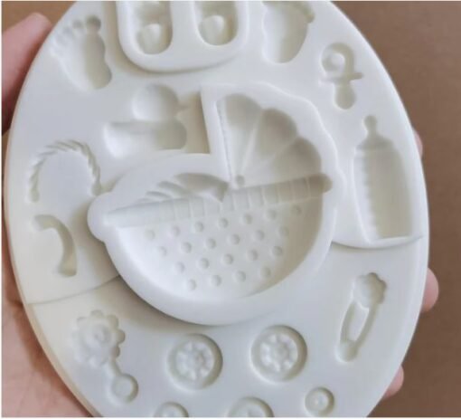 Vedini Baby Pram Candle Silicone Mold CFM 222 - Image 3
