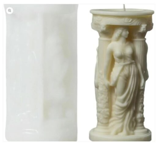 Vedini Roman Pillar Lady Candle Silicone Mold WCM705