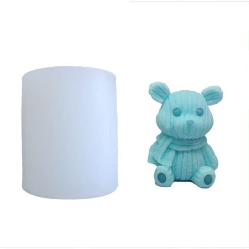 Vedini Teddy cartoon chocolate love boy love bear birthday cake decoration Silicone Mold JKB  5090