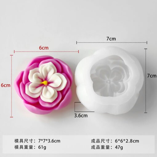 Vedini New flower candle silicone mold JKB 5092 - Image 2