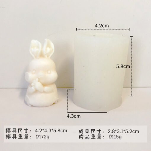 Vedini Cute rabbit candle silicone baking cake mold JKB 5091 - Image 2