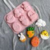 Vedini Easter Egg Bunny Basket Silicone Mold Chocolate Fondant Cake Shape Decoration Mold JKB 5080