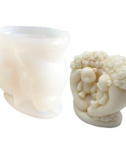 Alternative view of Vedini Rose Love Bear Aromatherapy Candle Mold DIY Love Bear Handmade Soap Candle Epoxy Aromatherapy Silicone Mold JKB 5078
