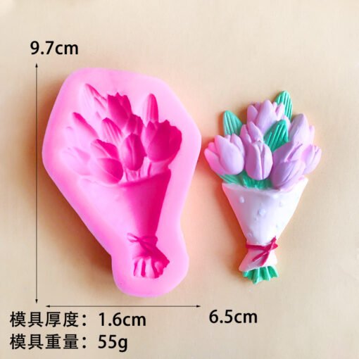 Vedini Tulip silicone mold chocolate cake decoration mold fondant mold JKB 5082 - Image 2