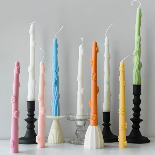 Vedini Multi design Pillar Tapered Silicone Candle Mold | Reusable Flexible Mold for Jar & Container Candles – Heat Resistant & Easy Release - Image 4