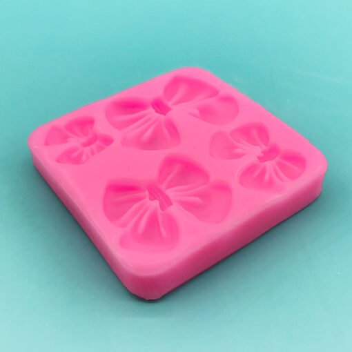 Vedini 4 Cavity Bow Square cake chocolate fondant mold western baking mold jkb 5154