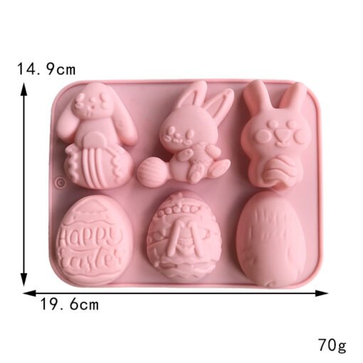 Vedini Easter Egg Bunny Basket Silicone Mold Chocolate Fondant Cake Shape Decoration Mold JKB 5081 - Image 2