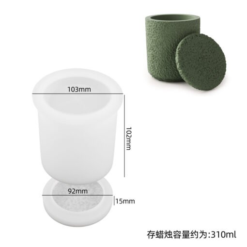Vedini DIY Irregular Lava-Style Silicone Mold with Lid – Crystal Glue, Cement, Plaster, Jesmonite Candle Cup Mold | Mirror Finish | 3 Variants Available 5158 - Image 3