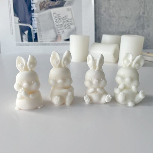 Vedini Cute rabbit candle silicone baking cake mold JKB 5091