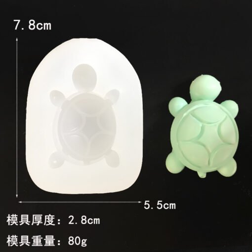 Vedini Cartoon turtle pair decorative silicone mold hand made turtle shape silicone mold JKB 5084 - Image 2