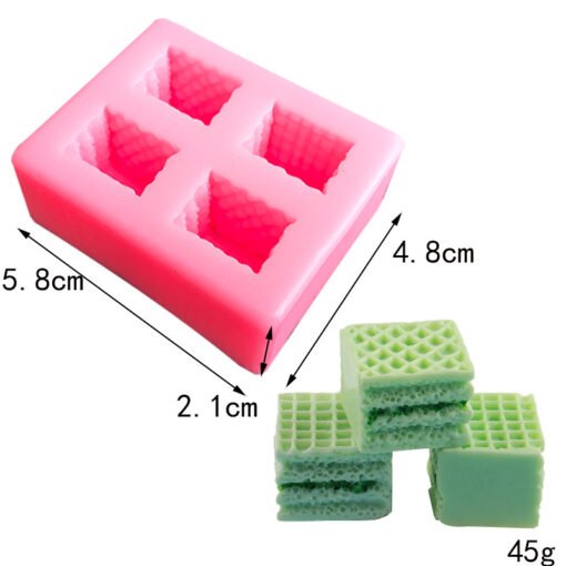 Vedini New wafer sandwich biscuit mold chocolate food grade silicone fondant baking candle mold JKB 5088 - Image 2