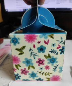 Alternative view of Vedini Paper 5 PCS Candle JAR GIFT BOX PACKAGING (Lock & Flowers) (H- 9cm W- 9cm L- 9cm)(Pack of 5 pc)