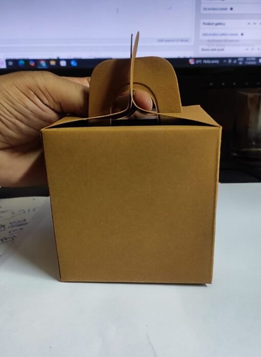 Vedini Paper 5 PCS Candle JAR GIFT BOX PACKAGING (Lock & Flowers) (H- 9cm W- 9cm L- 9cm)(5 pc)